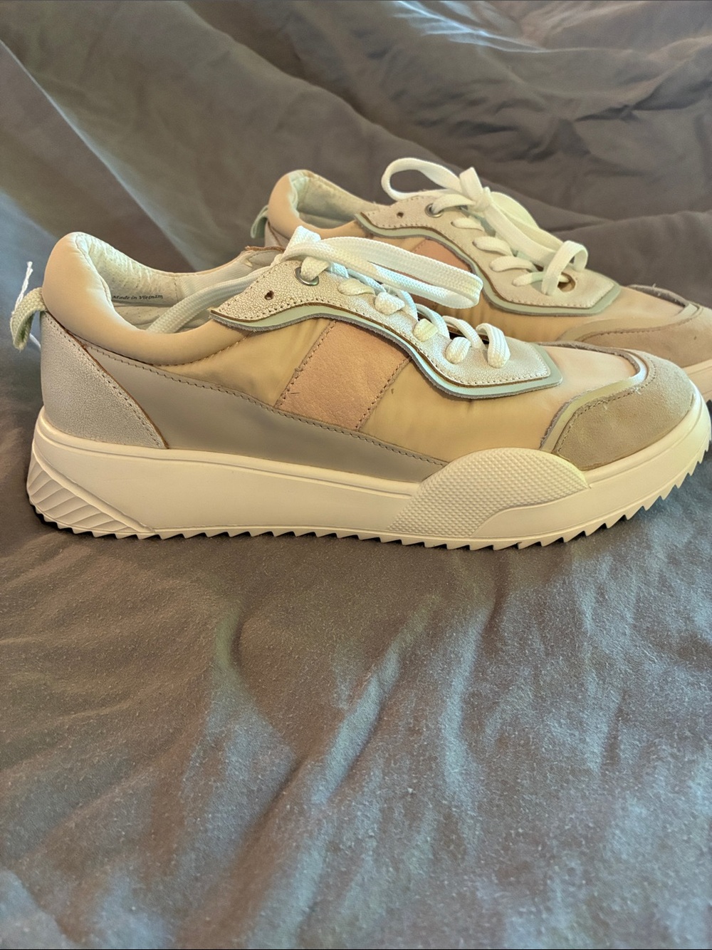 Dolce Vita Blush and Cream Casual Sneakers